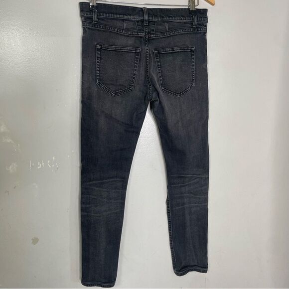 Saint Laurent Men's Black Ultra Skinny Distressed‎ D02 M/SK-LW Size 30 - Picture 2 of 11